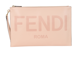 Large Flat Pouch, Leather, Pink, 8242, DB, 2*